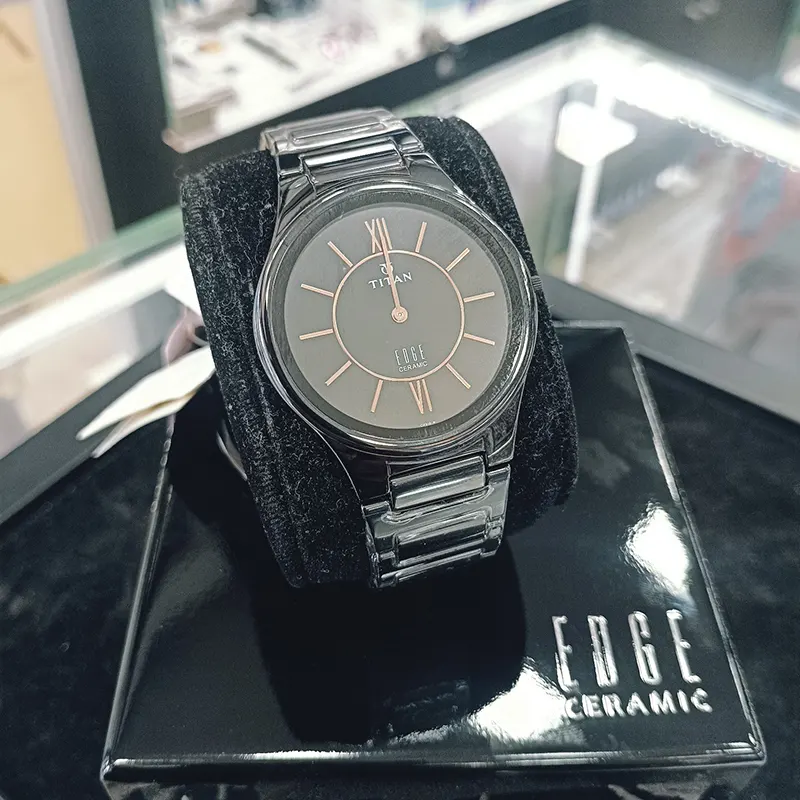 Titan Slimmest Ceramic Blue Dial Men’s Watch- 1696QC03